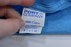 Port & Company Core Cotton Adult Blank Plain Aquatic Blue T-shirts Small 8 Pack