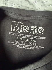 The Misfits Vintage T-shirt Men’s Tee XL Black Glenn Danzig Rockabilia Licensed