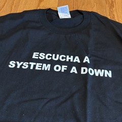 Vintage 2003 Escucha A System Of A Down XL Black Band T-Shirt Steal this Album