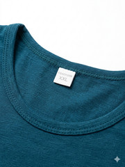 Second Layer Men’s XXL Teal Slub Cotton T-Shirt Slim Fit Crew Neck Short Sleeve