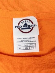 Men’s XL Solid Blank Hunting Bright Orange Cotton T-Shirt – Delta Pro Weight