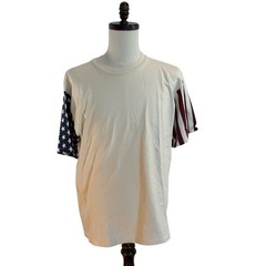 VTG USA Made LA T. Sportswear Patriotic Stars Stripes S/S T-Shirt Cotton XL L