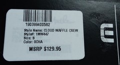 TravisMathew Cloud Waffle Crew Sweater Men’s Size Small Gray OCHA NWT 1MW447