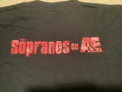 Vintage THE SOPRANOS ON A&E JUST GOT MADE Promo Promotional Black Shirt Large L