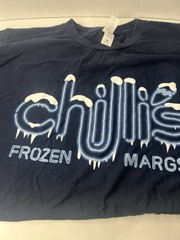Frozen Margaritas Graphic Print Navy Blue Cotton Men’s Short Sleeve T-Shirt M