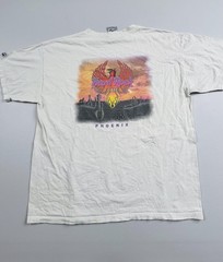Vintage Hard Rock Cafe Shirt Mens XL White Phoenix Desert Graphic Tee Fire