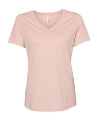 BELLA + CANVAS Women’s Relaxed Heather CVC V-Neck Tee – 6405CVC