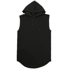 Solid Color Men’s Tank Tops Vest Sleeveless Tees For Male Hooded