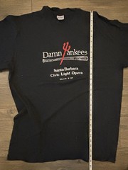 Vintage Santa Barbara Opera Shirt Damn Yankees Black XL Stedman Super Hi USA