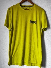 Lonsdale London Neon Yellow Graphic T-Shirt – Mens Large – Sporty Mesh