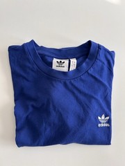 Adidas Originals Trefoil T Shirt Mens Large Blue Embroidered Logo Casual Tee