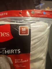 3 Pack Hanes Men’s Crew Neck, Tagless T-Shirts White Size M Brand New