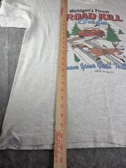 Vintage Michigan’s Finest Roadkill Cafe Shirt Size XL Gray Single Stitch USA
