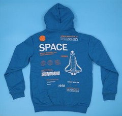 NASA Men’s Hoodie Pullover Athletic Long Sleeves Sweatshirts M Blue.
