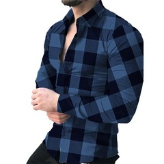 Camisas De Manga Larga a Cuadros Para Hombre Camisa De Vestir De Negocios CamiSO