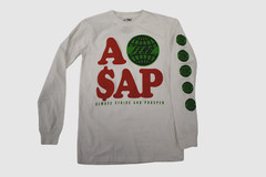 ASAP A$AP Ferg Mens Always Strive & Prosper White Long Sleeve Shirt New S, M, XL