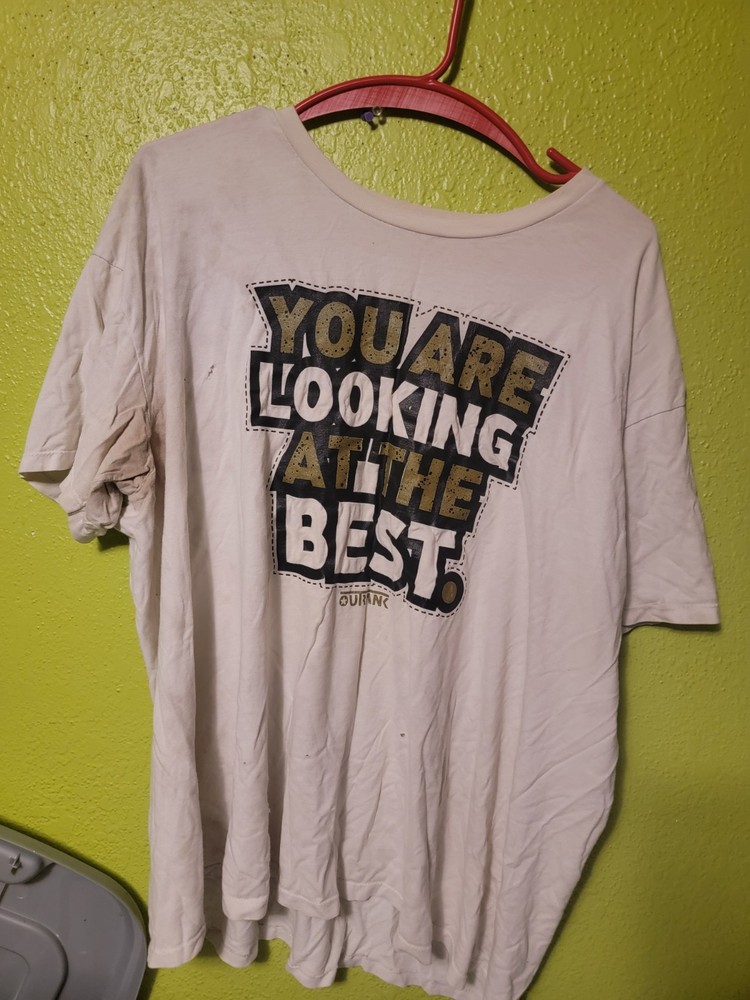 Distressed T-shirt Mens “You Are Looking At The Best” Outrank Brand Size 2XL