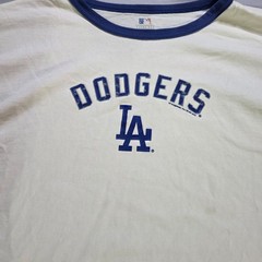 MLB Genuine Merchandise Los Angeles Dodgers T-Shirt Men 2 XL White Cotton 2009