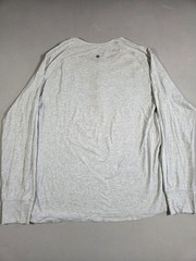 Lululemon Men’s Medium Stretch Henley T-Shirt Light Gray Button Long Sleeve Gym