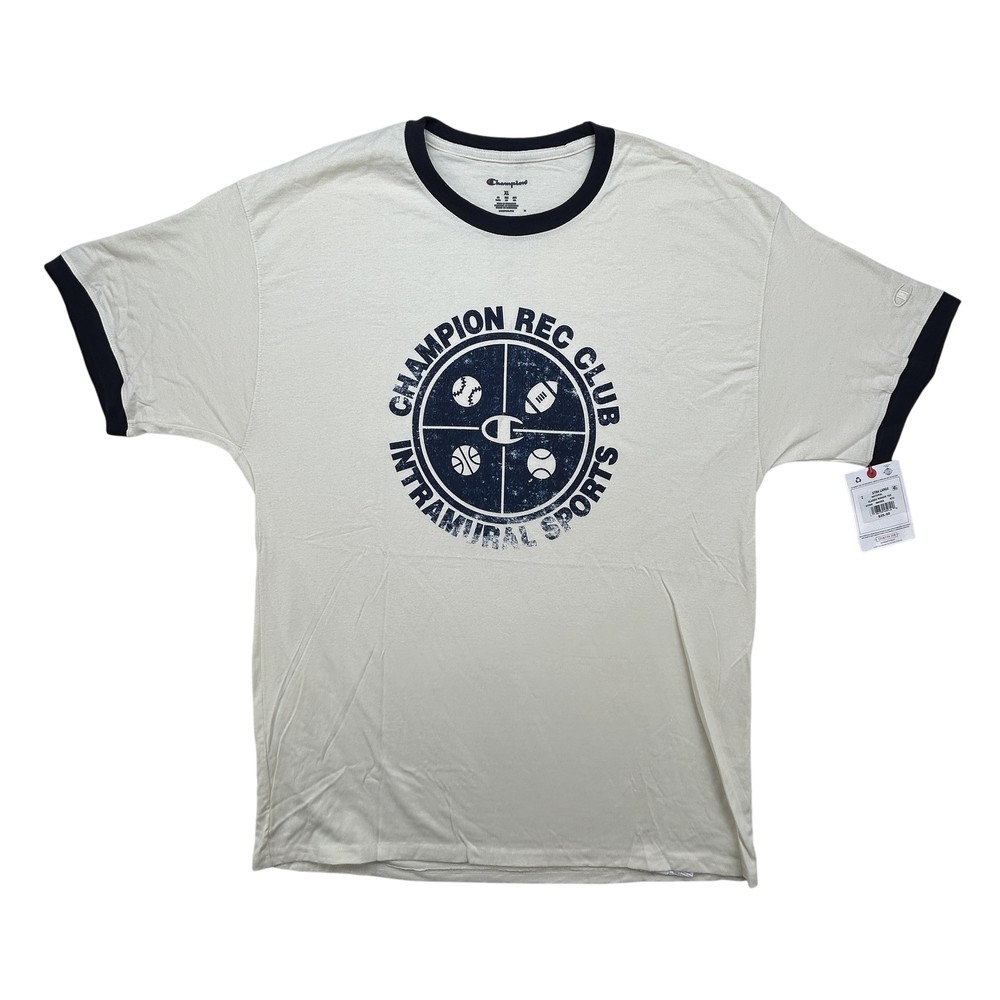 Champion Shirt Mens XL Classic Ringer Intramural Sports Rec Club Tee New Tags