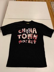Chinatown Market Shirt XL Black Patchwork American Flag Vintage Streetwear Skate