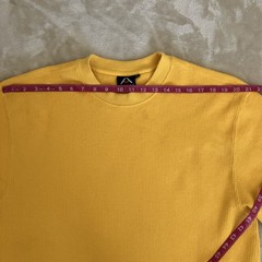 Access Thermal Top Mens 2XL Yellow Waffle Knit Pullover Crewneck Base Layer