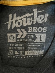 Men’s Howler Brothers Rodeo Ostrich Pocket T-Shirt Heathered Grey Sz Large