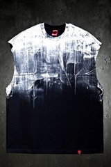 ByTheR Mens Hand Painted Graphic Loose Fit Sleeveless Tank Top Streetwear