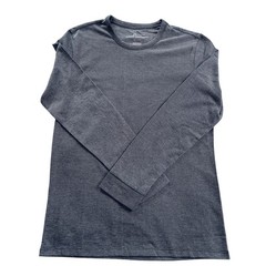 Marc Anthony Mens M Slim Fit Long Sleeve Crew Neck Tee Shirt Charcoal Grey Small