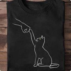 Cute Cat Fist Bump T-Shirt – Funny Cat Lover Gift