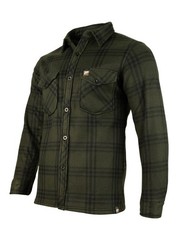 JACK PYKE Polar Fleece Long Sleeve Shirt Green Check