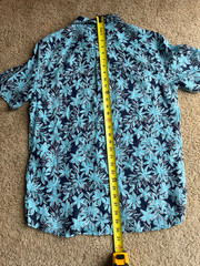 Vineyard Vines Linen Shirt Mens Small Blue Floral Hawaiian Camp NWT Resort