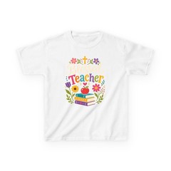 Mens Colorful Christian Teacher Floral Blessing T-Shirt
