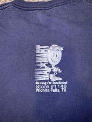 Vintage 90s Walmart smiley face t-shirt tee striving for excellence