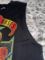 Guns N Roses Sleeveless T-shirt 2021 Tour Black Concert Dates Rock And Roll