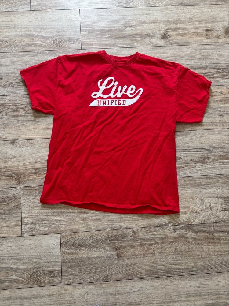 LRG Red Live Unified Script Logo Graphic T-Shirt