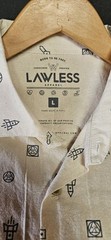 Lawless Apparel Raw Cotton Space Invaders AOP Handmade In Peru Mens S/S Sz L