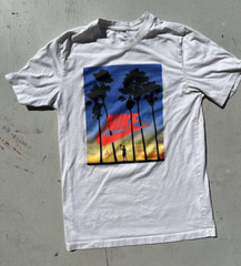 Men’s Nike T-Shirt Multicolor All-Over Spell S Swish Logo Streetwear City Sports