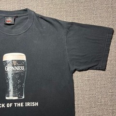 Guinness Beer T Shirt Mens Large Black Luck of the Irish Draught Graphic Tee