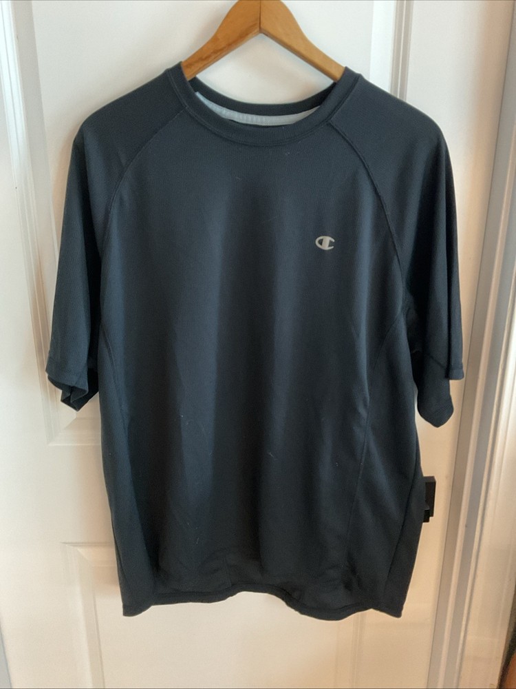 Champion Double Dry – Short Sleeve Athletic Shirt – Black – Men’s Size XL