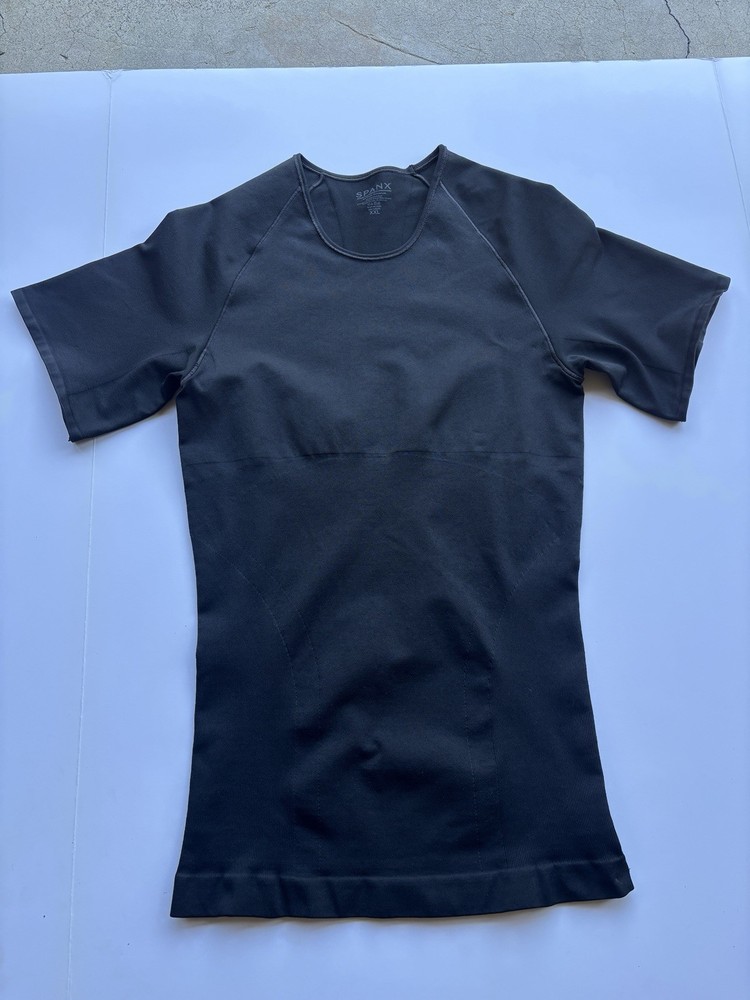 Spanx Cotton Compression Black T Shirt BRAND NEW sz XXL