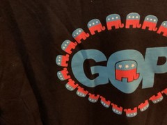 VTG GOP Grand Old Party Elephant SPELL OUT Navy GILDAN T-shirt SZ XL – Cool