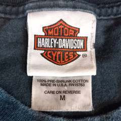 VTG Alamo City Harley Blue Mineral Wash Cut-Off Muscle Tank Hat Skull Men Medium