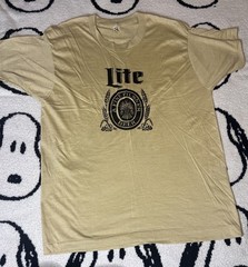 Vtg 80s (Miller) Lite A Fine Pilsner Beer T Shirt Single Stitch UNWORN Men’s M/L