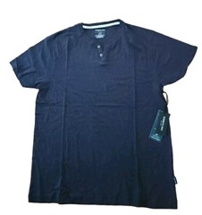 NWT Kenneth Cole Men’s Slim Fit Techni-Cole Stretch 2 Button T Shirt Navy Medium