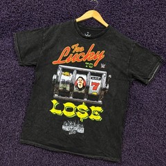 WWE Wrestlemania Too Lucky Lose Dominik Casino Mineral Wash T-Shirt Size Medium