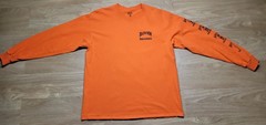 Death Row Records Graphic Tee Long Sleeve Mens L West Coast Rap in Prison Orange