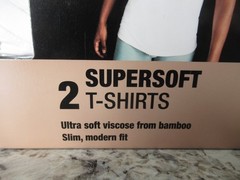 Hanes White T Shirts XL Tagless 4 Total Softest Fabric Supersoft Slim Modern Fit