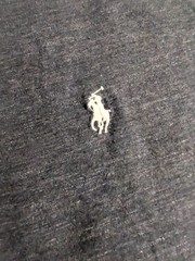 Polo Ralph Lauren Men’s XL V-Neck T-Shirt Grey Charcoal Marl Cotton Pony Logo