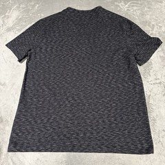 John Varvatos Henley Shirt Sz XL Black Heathered Gray Short Sleeve